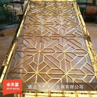 深圳星级酒店不锈钢镜面钛金屏风