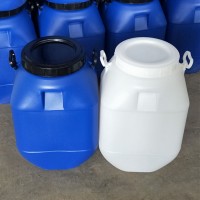 HDPE材质50L塑料桶 白色蓝色50升塑料桶